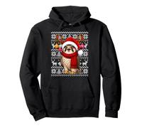 Xmas Ugly Sweaters Festive Santa Falcon Bird Christmas Pullover Hoodie