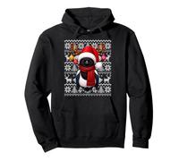 Xmas Ugly Sweaters Festive Santa Magpie Bird Christmas Pullover Hoodie