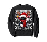 Xmas Ugly Sweaters Festive Santa Magpie Bird Christmas Sweatshirt