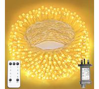 XmasBokeh Fairy Lights 100 LED Warm White Christmas String Lights Timer 8 Modes