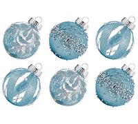 XmasExp Christmas Ball Ornaments Set 12ct Large Shatterproof Pastic Christmas Tree Decorations Hanging Ornaments for Xmas 70mm/2.76",Babyblue