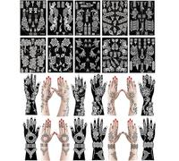 XMASIR 22 Large Sheets Tattoo Stencil Arabian Temporary Tattoo Templates for Women Girls