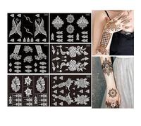 Xmasir Temporary Tattoos Stencil Kit, 6 Sheets Large Arm Tattoo Template
