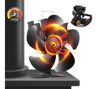 Xmasneed Log Burner Fan, 5 Blade Stove Fan, Silent Operation for Wood Burning Stove, Wood/Log Burners/Fireplace/Increased Efficient for Large Room Heat Distribution