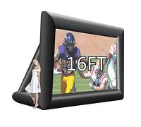 Xmaybang 16ft Inflatable Projector Screen, Outdoor Projector Screen, Front/Rear Projection, Including Blower, Pedestal, Straps and Storage Bag