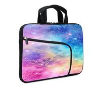 XMBFZ Laptop Sleeve - 11.6-12.2 inches Chromebook, Ultrabook, Notebook & Tablet Case - Neoprene Handle Sleeve for Men & Women, Two Pockets (Starry Sky)