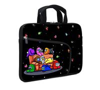 XMBFZ Laptop Sleeve 14 15 15.4 15.6 Chromebook Case Ultrabook Case Notebook Sleeve PC Messenger Bag Tablet Case Neoprene Handle Sleeve for Kids Men Women, Two Pockets for Men (Games)