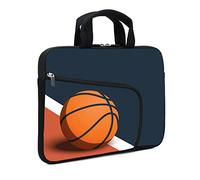 XMBFZ Laptop Sleeves 14 15 15.4 15.6 Chromebook Case Notebook Sleeve PC Messenger Bag Tablet Case Neoprene Handle Sleeve for Men Women, Two Pockets (Basketball)