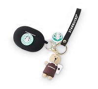 XMBYGY Case for Beats Studio Buds/Buds+ Case with Doll Anti-Lost Lanyard Keychain, Silicone Cartoon Charging Case Covers Compatible for Wireless Earbuds