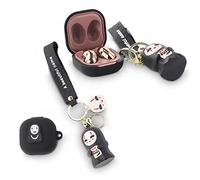 XMBYGY Case for Galaxy Buds FE/ Buds2 Pro/Buds 2/ Buds Pro/Buds Live, Silicone Cute Cartoon Protective Cover with Doll Keychain Anti-loss Lanyard for Samsung Wireless Earbuds (FCMN)