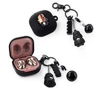 XMBYGY Case for Galaxy Buds FE/ Buds2 Pro/Buds 2/ Buds Pro/Buds Live, Silicone Cute Cartoon Protective Cover with Doll Keychain Anti-loss Lanyard for Samsung Wireless Earbuds