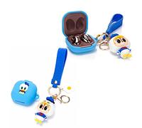 XMBYGY Case for Galaxy Buds FE/ Buds2 Pro/Buds 2/ Buds Pro/Buds Live, Silicone Cute Cartoon Protective Cover with Doll Keychain Anti-loss Lanyard for Samsung Wireless Earbuds