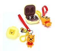 XMBYGY Case for Galaxy Buds FE/ Buds2 Pro/Buds 2/ Buds Pro/Buds Live, Silicone Cute Cartoon Protective Cover with Doll Keychain Anti-loss Lanyard for Samsung Wireless Earbuds (WIN)