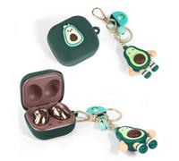 XMBYGY Case for Galaxy Buds FE/ Buds2 Pro/Buds 2/ Buds Pro/Buds Live, Silicone Cute Cartoon Protective Cover with Doll Keychain Anti-loss Lanyard for Samsung Wireless Earbuds (AVOD)