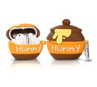 XMBYGY Case for Samsung Galaxy Buds 3 and for Galaxy Buds 3 Pro Earbuds with Carabiner, Silicone Charging Shockproof Protective Cover with Cartoon Skin Design for Man Woman Teen (Hunny)