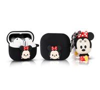 XMBYGY Case for Samsung Galaxy Buds 3 and for Galaxy Buds 3 Pro Earbuds with Doll and Carabiner, Silicone Charging Shockproof Protective Cover with Cartoon Skin Design for Man Woman Teen