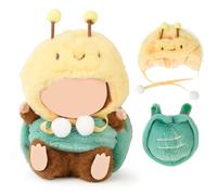 XMBYGY Doll Clothes for Labubu (for Standing/Sitting 17/15cm Doll)(NO Doll)- Multiple Style Accessories Handcrafted Crochet Cute Clothes Dress up Outfit for Plush Dolls (Animal Themed) (TTbee)