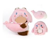 XMBYGY Doll Clothes for Labubu (for Standing/Sitting 17/15cm Doll)(NO Doll)- Multiple Style Accessories Handcrafted Crochet Cute Clothes Dress up Outfit for Plush Dolls (Animal Themed) (PKshark)