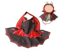 XMBYGY Doll Clothes for Labubu (for Standing/Sitting 17/15cm Plush Doll)(NO Doll)- Multiple Style Accessories Handcrafted Clothing Dress Up Included Headwear and Clothes for Girl Woman (Bat)