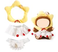 XMBYGY Doll Clothes for Labubu (for Standing/Sitting 17/15cm Plush Doll)(NO Doll)- Multiple Style Accessories Handcrafted Clothing Dress Up Included Headwear and Clothes for Girl Woman (YHW)