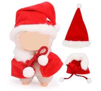 XMBYGY Doll Clothes for Labubu (for Standing/Sitting 17/15cm Plush Doll)(NO Doll)- Multiple Style Accessories Handcrafted Clothing Dress Up Included Headwear and Clothes for Girl Woman (CHTS2)