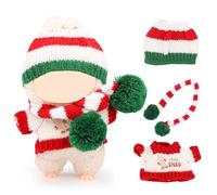 XMBYGY Doll Clothes for Labubu (for Standing/Sitting 17/15cm Plush Doll)(NO Doll)- Multiple Style Accessories Handcrafted Clothing Dress Up Included Headwear and Clothes for Girl Woman (CHTS1)