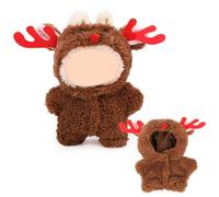 XMBYGY Doll Clothes for Labubu (for Standing/Sitting 17/15cm Plush Doll)(NO Doll)- Multiple Style Accessories Handcrafted Clothing Dress Up Included Headwear and Clothes for Girl Woman (Mdeer)