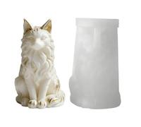 Xmccvt Candle moulds, centrepiece in sitting cat shape for pouring candles, silicone moulds for soaps, for decoration on dining table, in the living room and at wedding parties