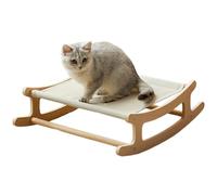 Xmccvt Cat Hammock, Wooden Raised Soft Breathable Seat, 19.88 x 16.34 x 6.22 Inches Detachable Wooden Dog Bed, for Pets Kitten Dog Puppy Home Living Room Corner Rest Sleep