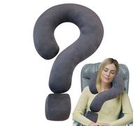 Xmccvt Neck Pillow for Travel, Neck Pillow for Travel, Large Question Mark Contour Pillow, 21.65 Inches, Airplane Neck Pillow for Neck and Headrest, Car Bedroom Sofa Throw Pillow