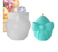 Xmccvt Silicone Easter Egg Candle Mould | Silicone Egg with Bow Aromatherapy Candle Mould - Scented Stone Casting Mould for Aromatherapy, Home, Country House Style, , Friends