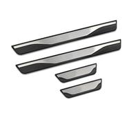 XMCMBS Tailored Car Outer Door Sill Protector,for Kia Soul 2010-2016,Stainless Steel Welcome Pedal Scuff Threshold Cover,Car Door Sill Protector Strips Accessories
