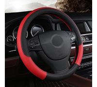 XMCMBS Tailored Steering Wheel Covers for Kia Sportage 2016-2021,Leather Steering Wheel Cover,Anti-slip,Breathable,Car Interior Accessories,A-Red