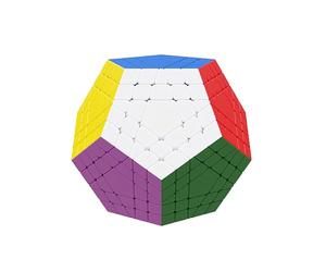 XMDCuber Megaminx 5x5 Stickerless Puzzle, 5x5x5 Dodecahedron Speed Cube, Pentagonal Magic Cube Dodecahedron