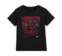X-Men Boys Magneto Unisex Kids T-Shirt, Black, 7-8 Years UK