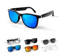 Xmenha AI Smart Bluetooth Glasses Sunglasses for Women Men with Open Ear Speakers Bluetooth Headphones Real Time Language Translator Translation Eyeglasses for Sports Driving Outdoor