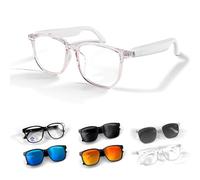 Xmenha AI Smart Bluetooth Sunglasses Glasses for Women Men with Open Ear Speakers Bluetooth Headphones Real Time Language Translator Translation UV Protection Eyeglasses for Sports Driving Outdoor