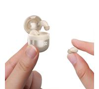 Xmenha Invisible Mini Small Earbuds Wireless Hidden Earphones for Small Ears Bluetooth In Ear Buds Soft Tiny Headphones ENC Noise Cancelling for iPhone Android Sleep Work Commuting Audiobooks (Nude)