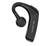 Xmenha Open Ear Headphones Bluetooth Single Bone Conduction Wireless Earbuds with Earhooks Microphone Earphones IPX5 Waterproof Long Battery Life Earpiece for Workout Sports Running Android iOS Black