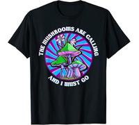 XMFFDO Magic Mushroom Shirt Psychedelic The Mushrooms are Calling T-Shirt Black(XX-Large)