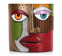 XMGZQ Abstract Cubism Face Planter,Pop Art Sculpture & Vase Decor,Unique Picasso Style Flower Pot,for 4-6 Inch Succulents & Houseplants,Drainage Hole Included,Statement Gift (Eclectic)