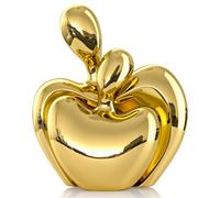 XMGZQ Gold Mini Hugging Couple Statue Ceramic Lover Figurine Home Decor is a Romantic Gift for Her on Wedding Anniversary and Valentines, TV Stand Decoration Knick Knacks for Shelves (Gold)