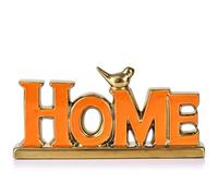 XMGZQ Love Sign Decoration,Orange and Gold Love Signs for Home Decor,Small Bird Sculpture Personalized Decor,Orange Style Figurine Decorative Ornaments for Living Room,Bedroom,Desktop,Cabinets