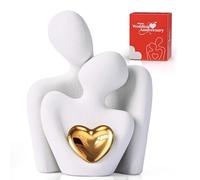 XMGZQ Romantic Couple Statue,Abstract Couple Sculpture Small Shelf Ornaments for Living Room,Couple Hugging Statue Figurines Ornaments for Shelves,Couple Sculptures Gifts for Wedding Anniversary