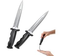 XMHBG 2-Pack Martial Arts Training Knives,Rubber Practice Knives for Throwing, Sparring & Self-Defense,Flexible Plastic Fake Knife Safe Combat Weapon for Adults & Beginners