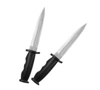 XMHBG 2-Pack Martial Arts Training Knives,Rubber Practice Knives for Throwing, Sparring & Self-Defense,Flexible Plastic Fake Knife Safe Combat Weapon for Adults & Beginners