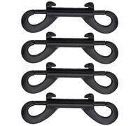 XMHBG 4PCS 3.5" Double Ended Bolt Snaps Hook,Zinc Alloy Dual-Ended Clips for Pet Leads, Key Holder, Carabiner, Home Other Indoor and Outdoor,(Black)