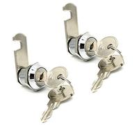 XMHF 16mm Cylinder Cam Lock Mailbox Cabinet Cupboard Drawer Furniture Tool Box Locker,90 Degree Rotation,Opens Counter-Clockwise, Keyed Different, 2Pcs