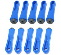 XMHF Ergonomic Rubber File Handle 7mm Diameter Round Hole 110mm Length Anti-Slip Plastic Handles Blue 5Pcs