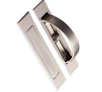 XMHF Invisible Cabinet Handles,Pack of 2 Hidden Concealed Tatami Handles Zinc Alloy 180°Rotation Cupboard Drawer Closet Pulls